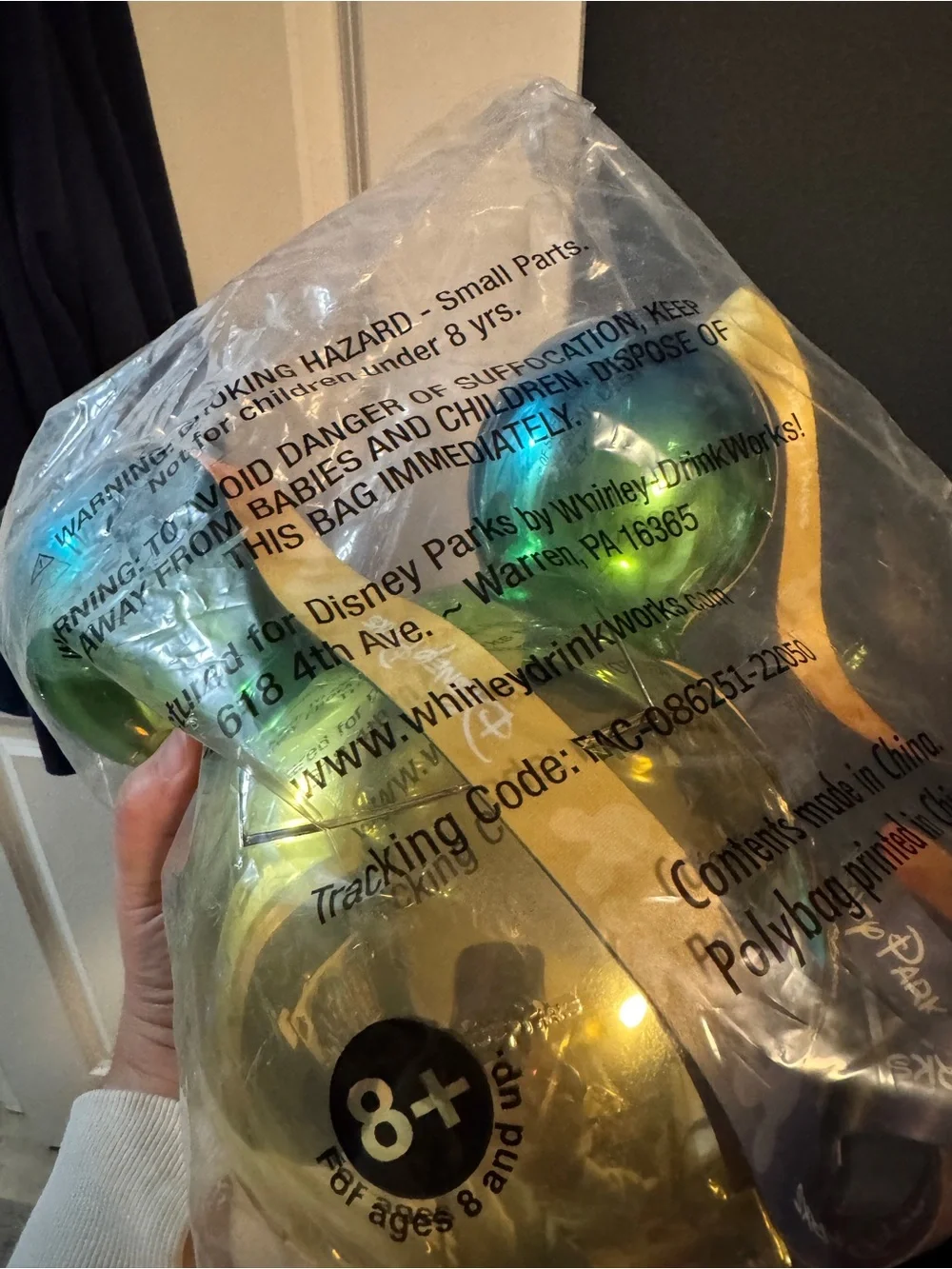 Disney Mickey Mouse Green Metallic Balloon popcorn bucket